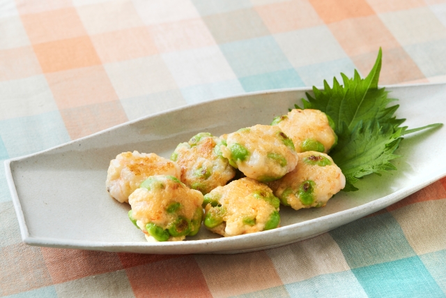 枝豆とえびのがんも風