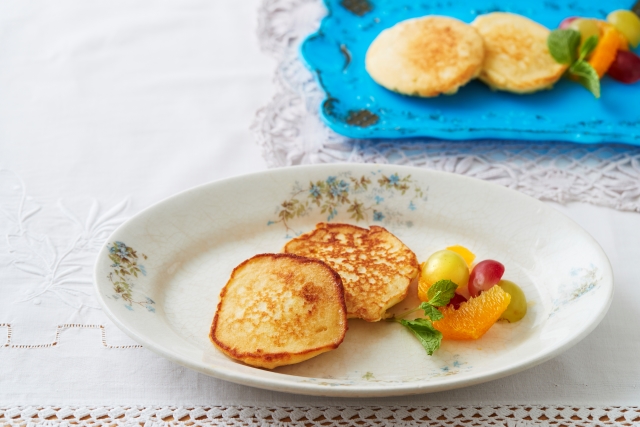 小麦粉不使用！クリームチーズのおからパンケーキ