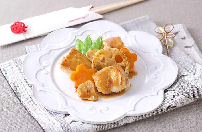 洋風お煮しめチキンソテー