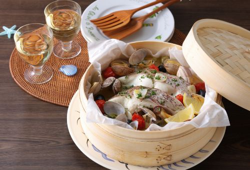 蒸しアクアパッツァ風