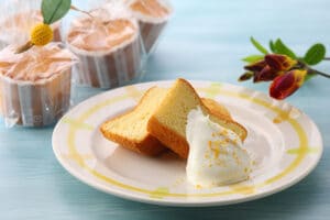 柚子風味の小さなシフォンケーキ