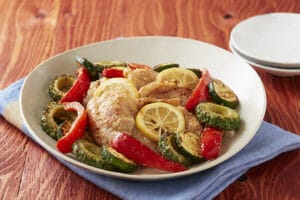 豚肉とグリーン野菜のみそレモン漬け