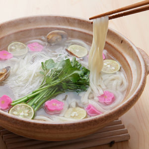 あさり入りうどん鍋