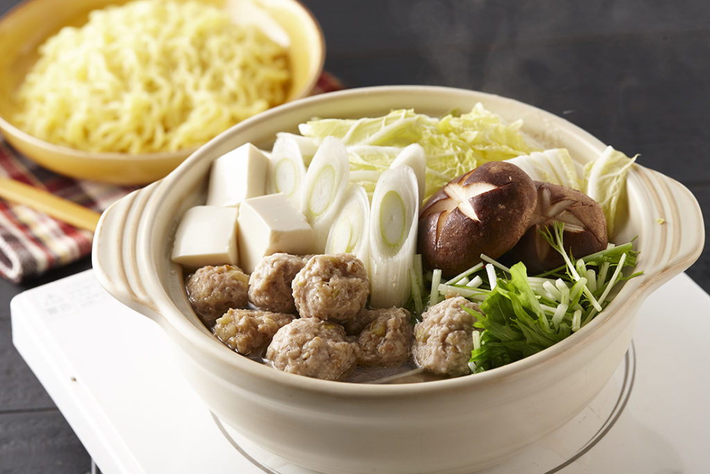 つくねと野菜のシンプル鍋