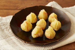 さつま芋とりんごの一口きんとん