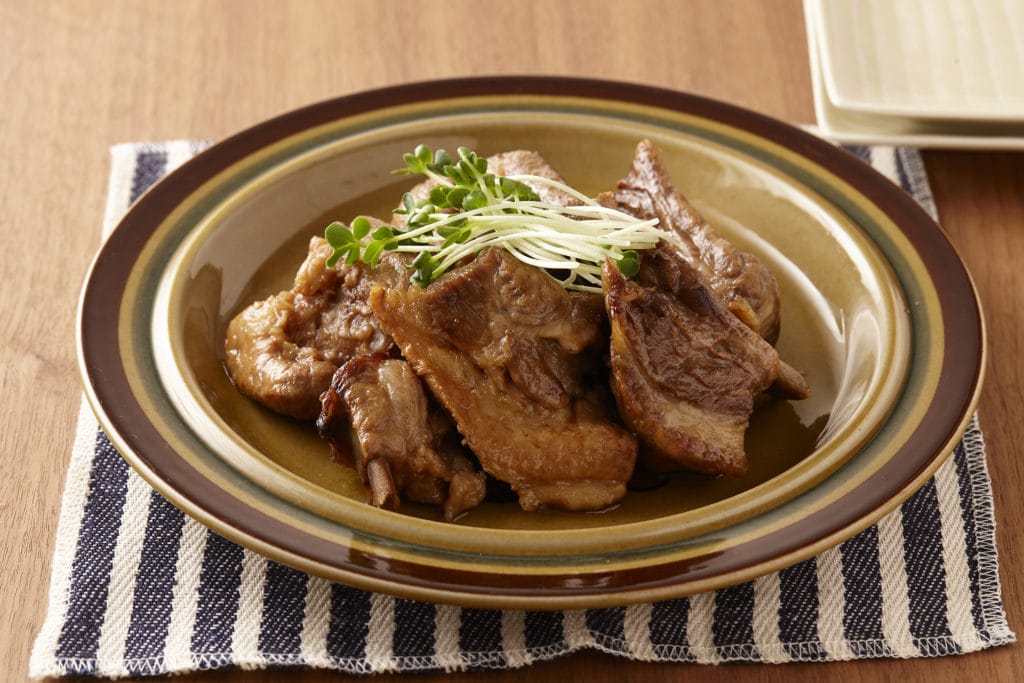 スペアリブのゆずぽんず煮込み