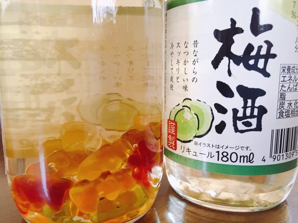 SNSで話題！グミの梅酒漬け