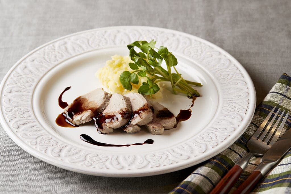 しっとりサラダポーク　バルサミコソース