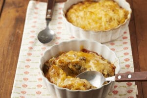 たっぷりきのこのカルボナーラドリア