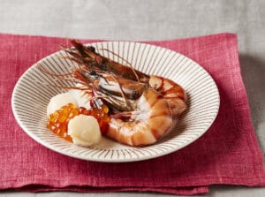 有頭えびの旨酒蒸し