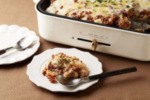 ホットプレートでミートドリア