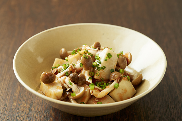 里芋ときのこのたらこ和え