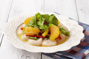 ほたてのカルパッチョサラダ仕立て〜みかんドレッシング〜