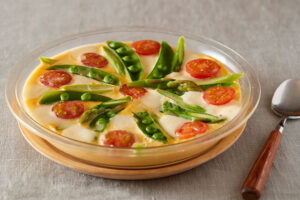 旬野菜のオープンオムレツ