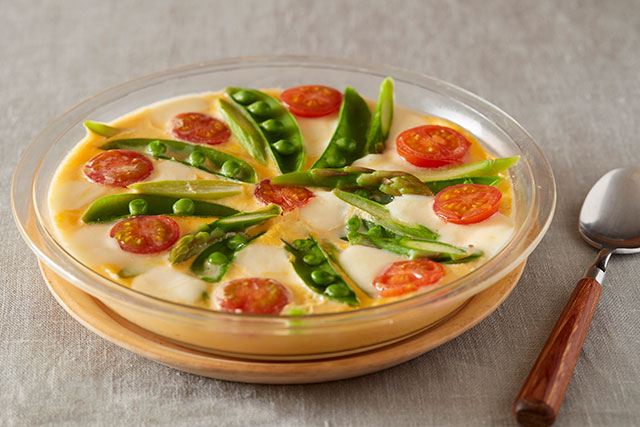 旬野菜のオープンオムレツ