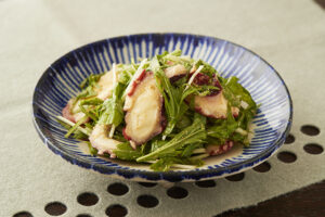 水菜とたこの和風サラダ