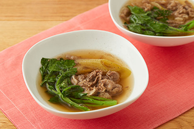 牛肉とクレソンのスープ