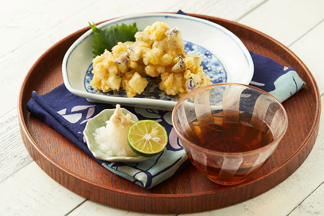 茄子ととうもろこしの天ぷら