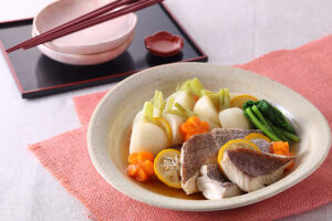 鯛と小カブの柚香煮