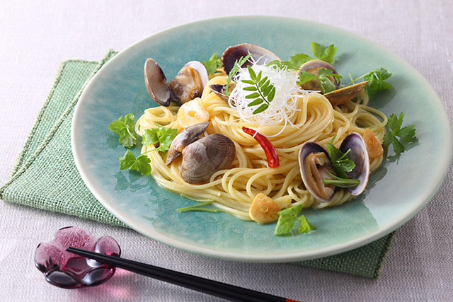 香り野菜の和風ボンゴレスパゲッティ