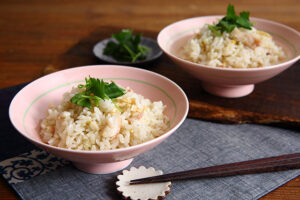 焼き鯵の炊き込みごはん～ゆず山椒風味～