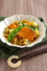 鮭とれんこんのカレー煮