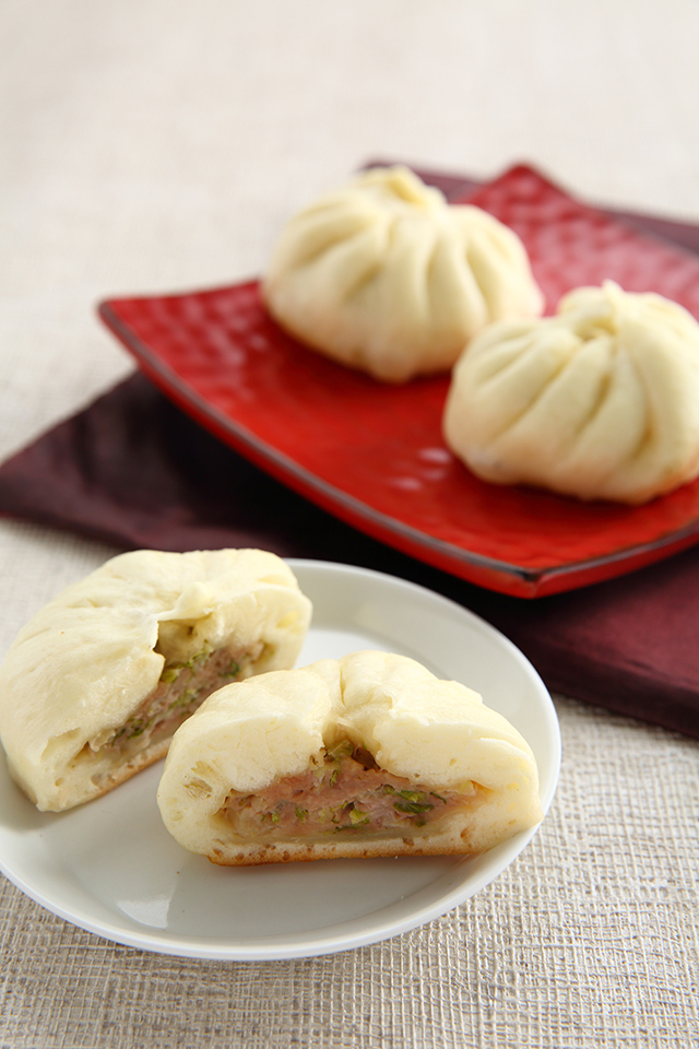フライパンで作る焼き肉まん