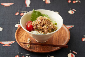 あじの香味たっぷりなめろう丼