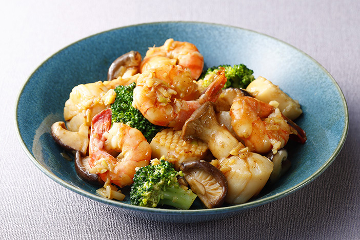 きのこたっぷり本格海鮮炒め