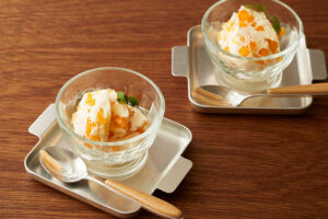 柿のレアチーズケーキ