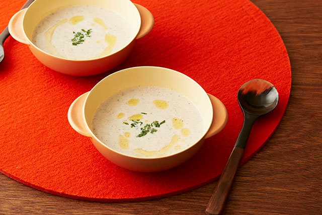 刻みきのこのポタージュ