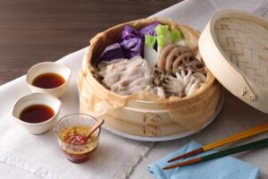 豚肉と彩り野菜のせいろ蒸し