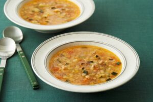 夏野菜と鯵のミネストローネ